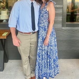 Free People Blue Floral Sleeveless Dress